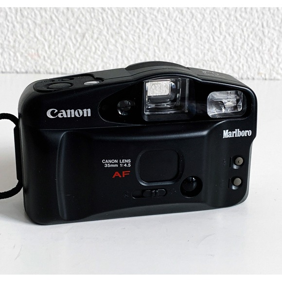 Vtg Canon Sure Shot Owl Tested 35mm Film Point Shoot Camera Marlboro - Picture 3 of 8